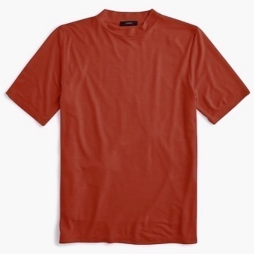 NWT J. Crew Burnt Orange Mockneck Tee